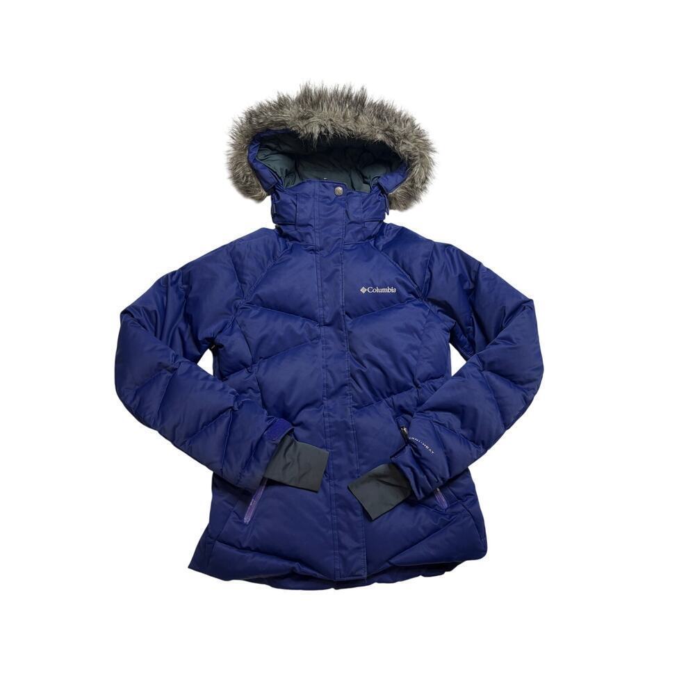 Columbia Women’s Down Puffer Jacket w/ Faux Fur Trim Hood SZ XS